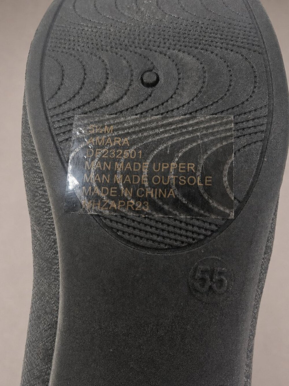 Daisy Fuentes Amara Black Ballet Flats Bow Charm Size 5.5 - Picture 5 of 5